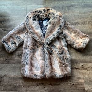 Barney's coop faux fur coat S